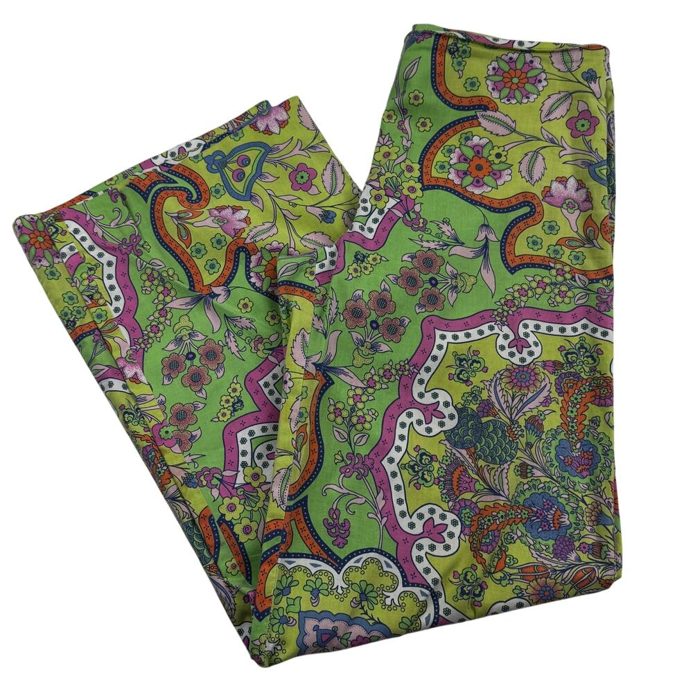 Tailor New York Vintage Cotton Blend Boho Hippie Paisley Pants Women's Size 4